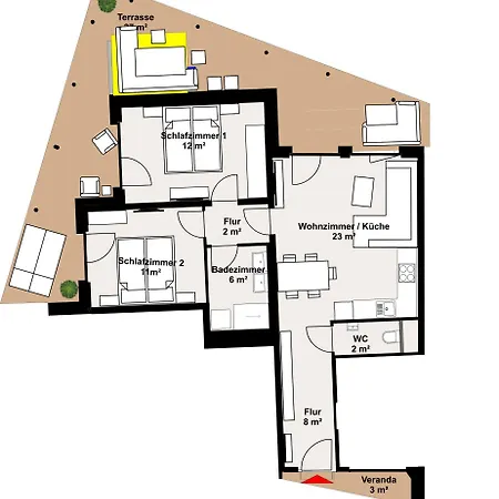Apartman 100 Qm Penthouse, Self-check-in, 2 Parkplaetze *